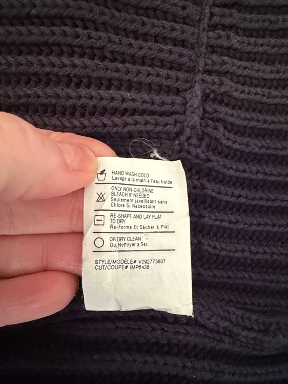 Vince Navy Ribbed Open-Front Cardigan - Picture 8 of 8